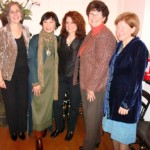 Laurie Beckelman,Amy Tan, Kathi Kamen Goldmark,Nancy Kelly, Joan Gelfand celebrating Kathi's special day and awards.