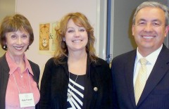 WNBA Kate Farrell and Linda Lee with SF City Librarian Luis Herrera at Effie Lee Morris Lecture 2012